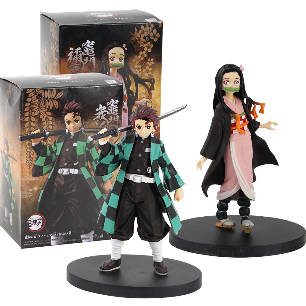 16 см Фигурки рассекающего демонов Kimetsu no Yaiba Tanjirou Kamado Nezuko с мечом модели