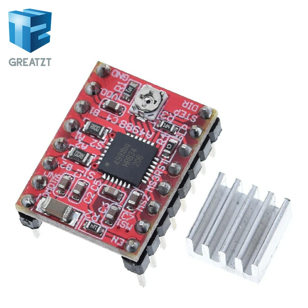 Модуль драйвера шагового двигателя Reprap pololu A4988 с радиатором для ramps 1 4 arduino шт. |