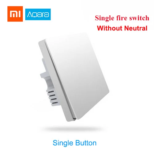 Switch no netura 1 Xiaomi aqara хаб умный дом комплекты шлюз настенный беспроводной переключатель влажности движения воды датчик двери двухсторонний модуль управления Homekit - Цвет: Switch no netura 1