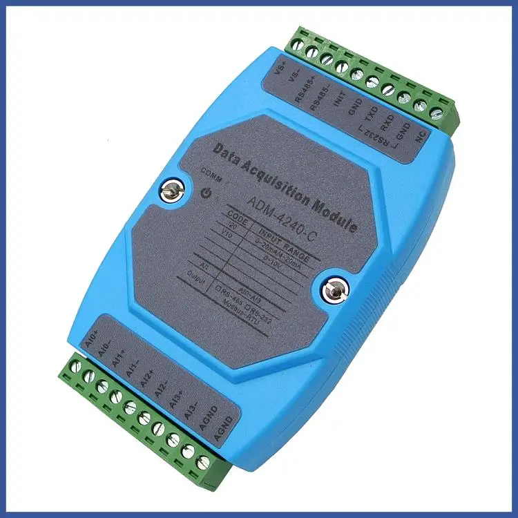 ADM-4240S-C 4-х канальный аналоговый модуль сбора 4-20mA 0-10В 0-20mA до 485 напряжение постоянного тока с протоколом Modbus RTU ptz-камеры - Цвет: 4-20MA