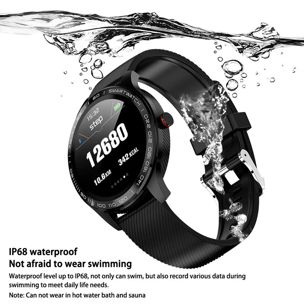 L9 Men Smart Watch ECG PPG Heart Rate Blood Pressure Fitness Tracker IP68 Waterproof Wristwatch Business Smartwatch VS L5 L7 L8