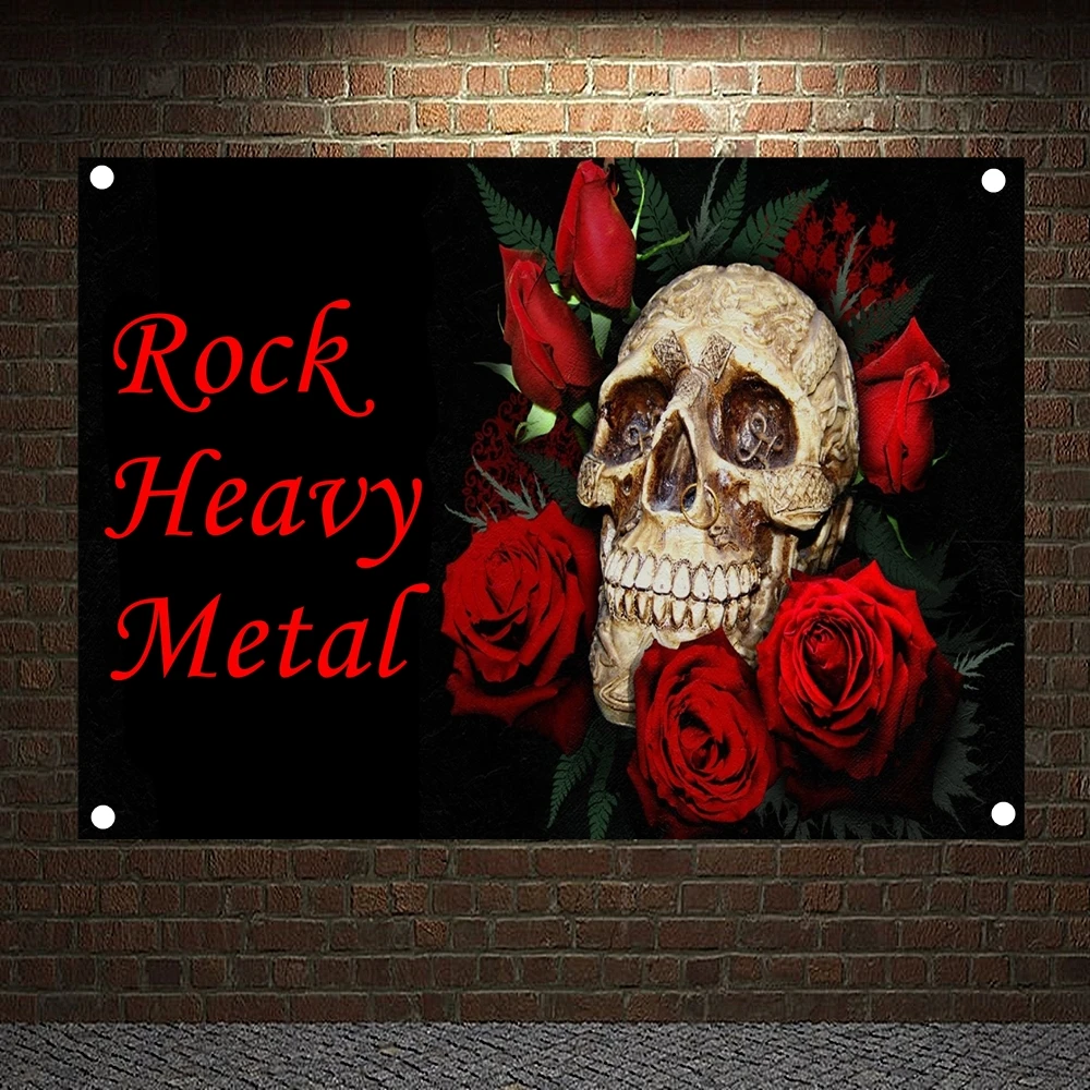 Rock and Roll Stickers Macabre Art Band Posters Wall Hanging HD Printing Music Studio Home Decor Banner &amp Flag For Gift A1 | Дом и сад