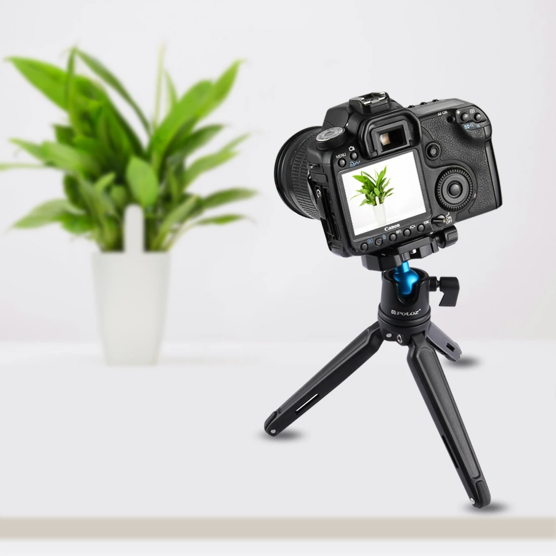 Карманный мини металлический Настольный Штатив PULUZ с шаровой головкой 360 градусов для DSLR и цифровой камеры, регулируемая высота: 11-21 см
