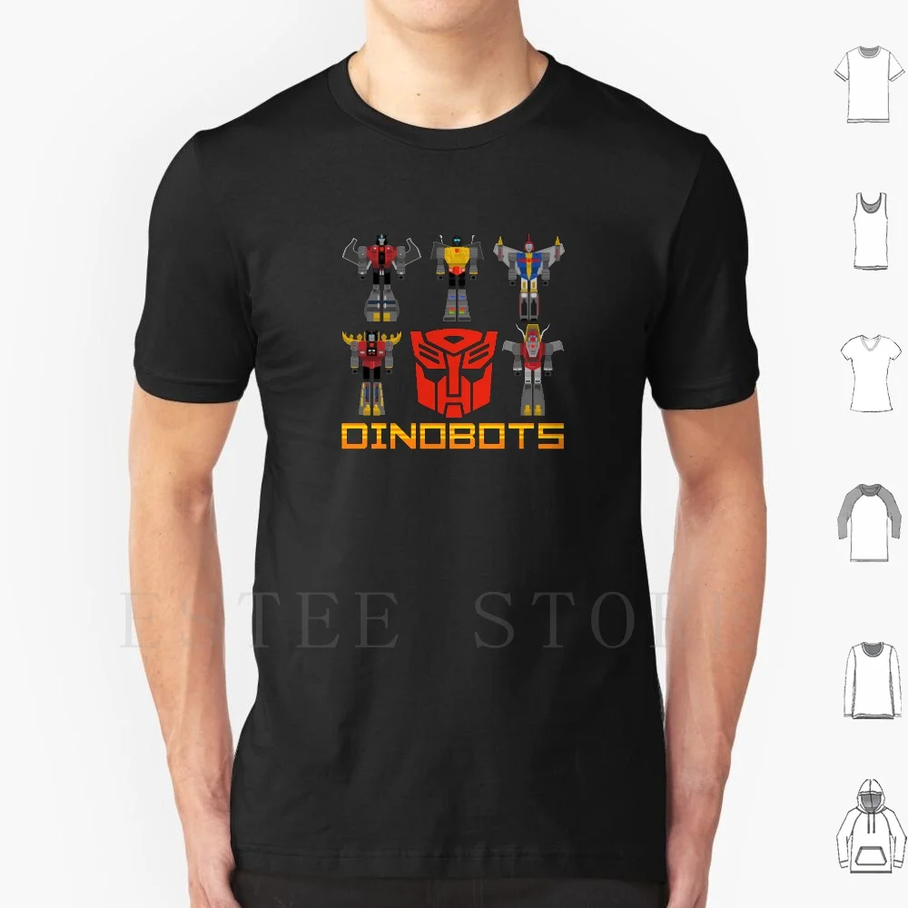 Dinobots T Shirt Fai Da Te Big Size 100% Cotone Tranformer Autobot Autobot Decepticon Decepticon Grimlock Fanghi Snarl Swool Scorie