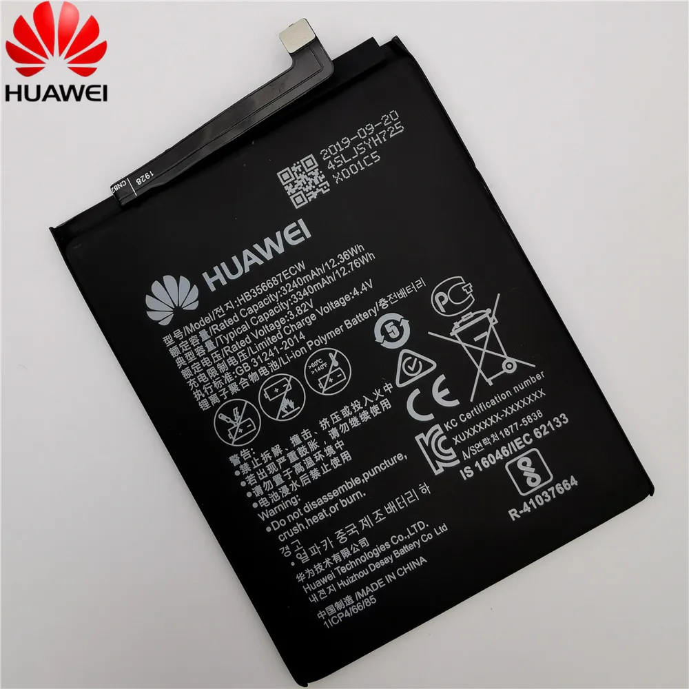 Hua Wei настоящий 3340 мАч HB356687ECW для huawei Nova 2 plus/Nova 2i/G10/mate 10 Lite/Honor 7x/Honor 9i батареи+ Инструменты