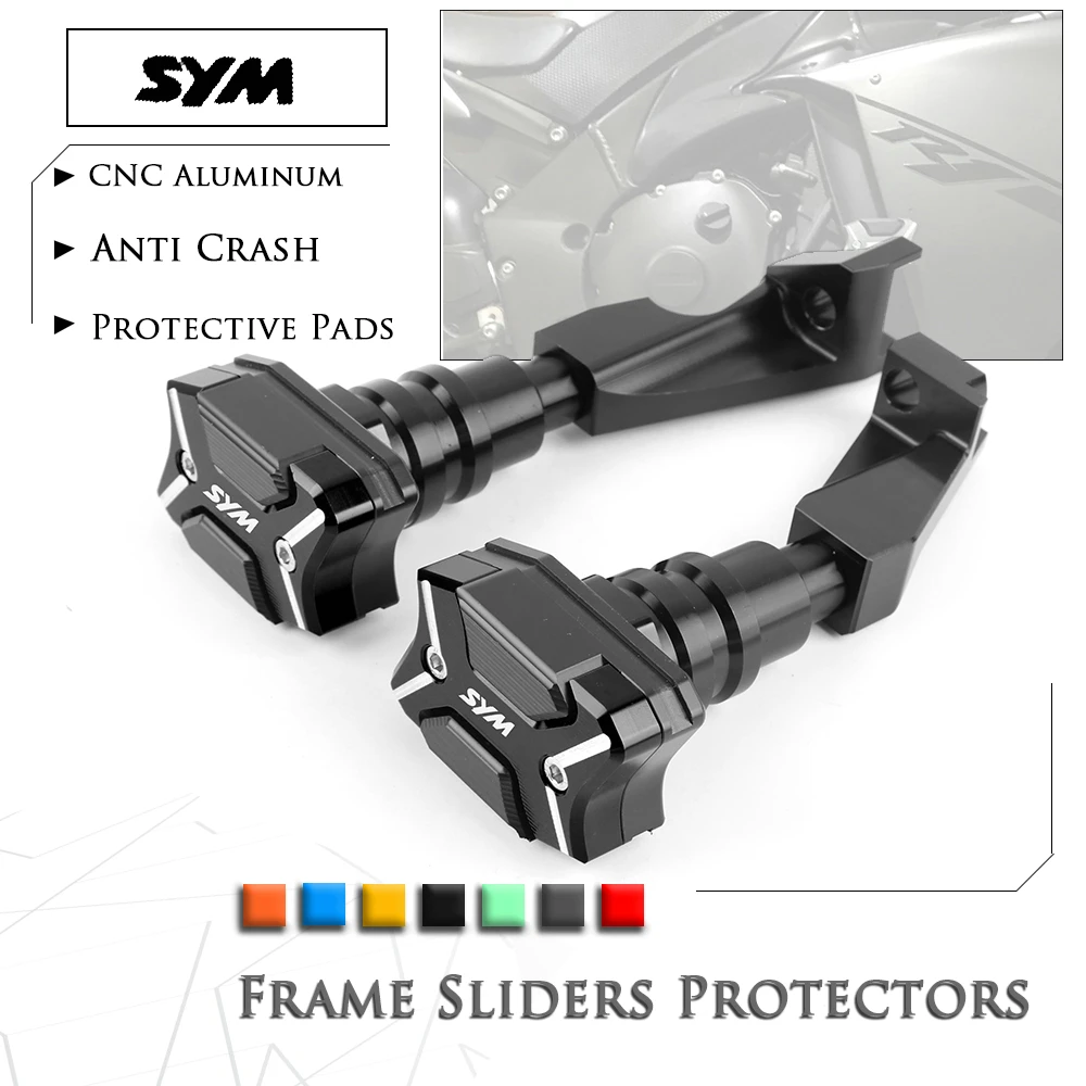 Мотоцикл с ЧПУ алюминиевая рама слайдер Crashpads протектор Щитки Для SYM T2 11-14 T3