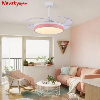 

Folding wing ceiling fans dining room pendant lamp fan bedroom Ceiling Fan With Remote Control living room led lamp fans kitchen