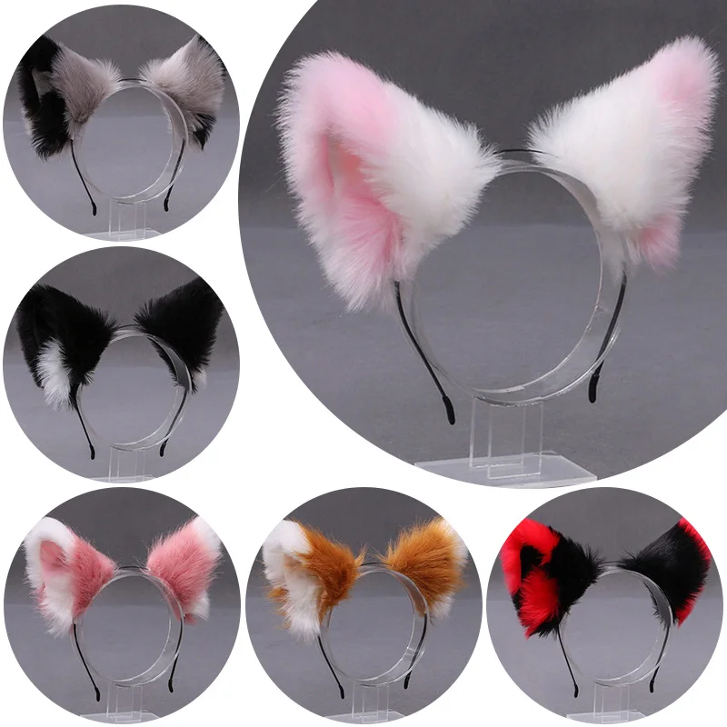 best halloween costumes Big Furry Animal Cat Fox Ear Plush Headband Kawaii Lolita Maid Hair Band Hoop Women Halloween Anime Cosplay Party Fancy Headwear best halloween costumes