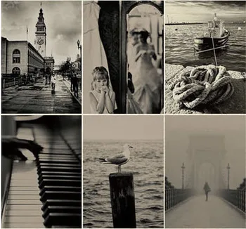 

Bentoy Vintage Black And White Photo Of European Landscape Greeting Card 32pcs Delicate Classical Retro Recycled Postcard Gift