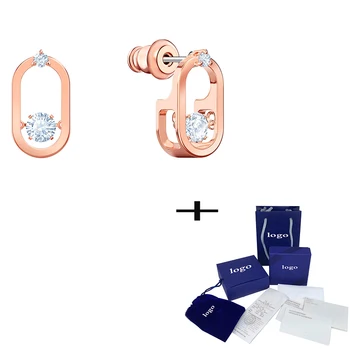 

SWA Fashion New NORTH Hollow Earrings Shiny Vibrant Crystal Women's Earrings Delicate Romantic Engagement Unique Retro