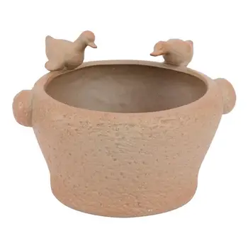 

1PC Coarse Pottery Flowerpot Creative Ducks Flowerpot Hydroponic Flowerpot Micro Landscape Pot for Office Home Store