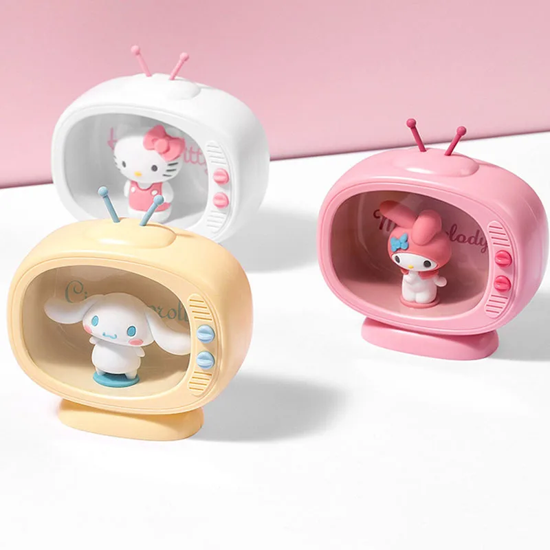 Kawaii Sanrioed Accessories Room Decor Anime Mymelody Cinnamoroll Kitty Cartoon  Tv Shape Bedroom Night Light Toys For Girls Gift - Movies & Tv - AliExpress