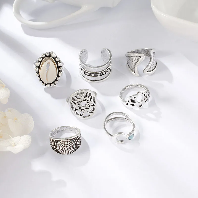 Модные Винтажные кольца в форме змеи в стиле бохо, набор колец на палец с золотым кристаллом, кольцо миди, ювелирные изделия для свадебной вечеринки, аксессуары