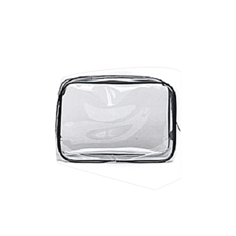 Sports Travel Bathing Storage Bag Transparent Waterproof Swimming Bags Zipper Clear PVC Organizer Phone Pocket Cosmetic Bag - Цвет: Black small