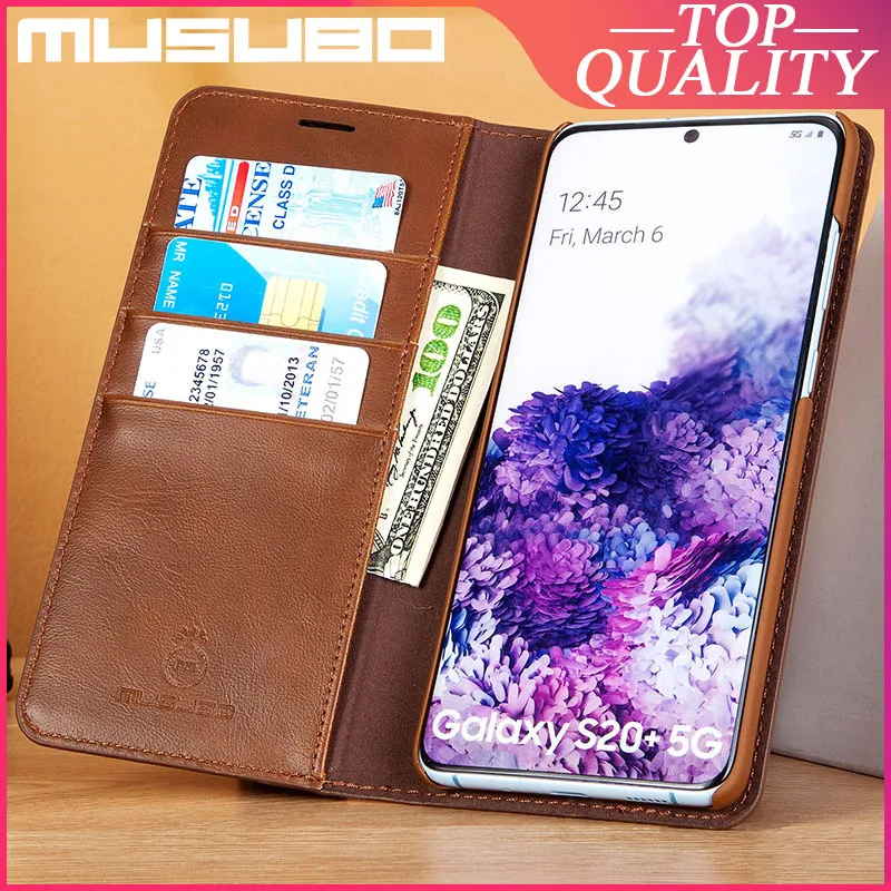 Чехол-книжка Musubo для Samsung Galaxy S20 Plus Ultra кожаный | Мобильные телефоны и аксессуары