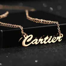 Stainless Steel Name Necklace,Handmade Personalized Letter Necklaces,Gold Choker Nameplate Necklace Gift for Best Friend Jewelry