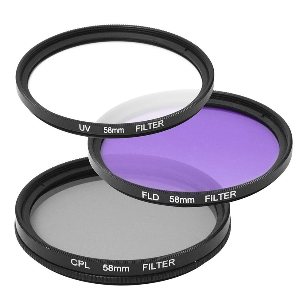 3-Pack SLR камера фильтр чехол UV Защитный Объектив CPL поляризатор FLD флуоресцентный объектив+ фильтр чехол смола+ стекло материал