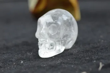 

315 Natural Quartz White Crystal Hand Carved Skull Realistic Healing
