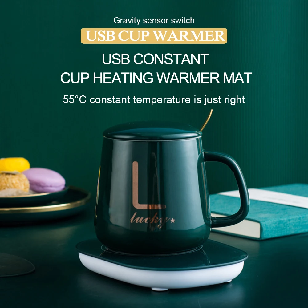 USB Portable Cup Heater Warmer Smart Constant Temperature Insulation Mat 55℃ Heating Mugs Coaster Office Home Appliances | Бытовая