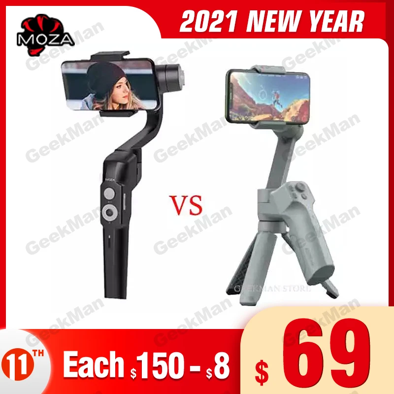 Складной карманный стабилизатор Moza Mini S MINI MX 3 осевой для смартфонов iPhone X GoPro VS MI