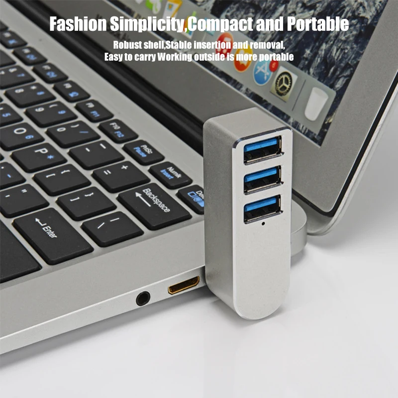Usb 3.0 Hub Divisor para Laptop Adaptador para Computador pc Carga Usb Notebook Dell Lenovo hp Acessórios em 1 - Imagem 4