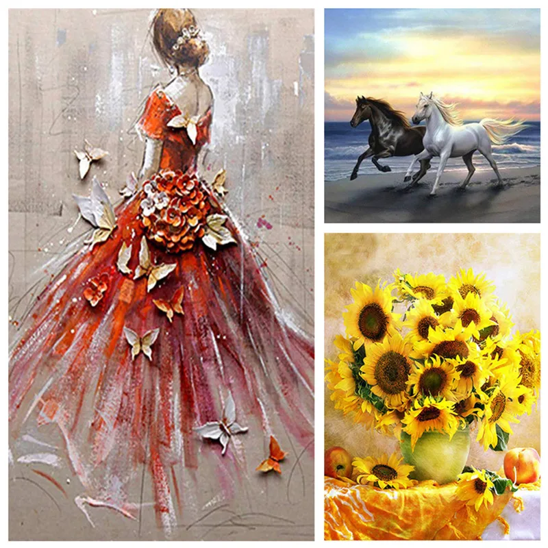 

Home Animal Landscape Cartoon 5D Diamond Painting Cross Stitch Set Floral Wall Sticker Mosaic Diamond Embroidery Painting