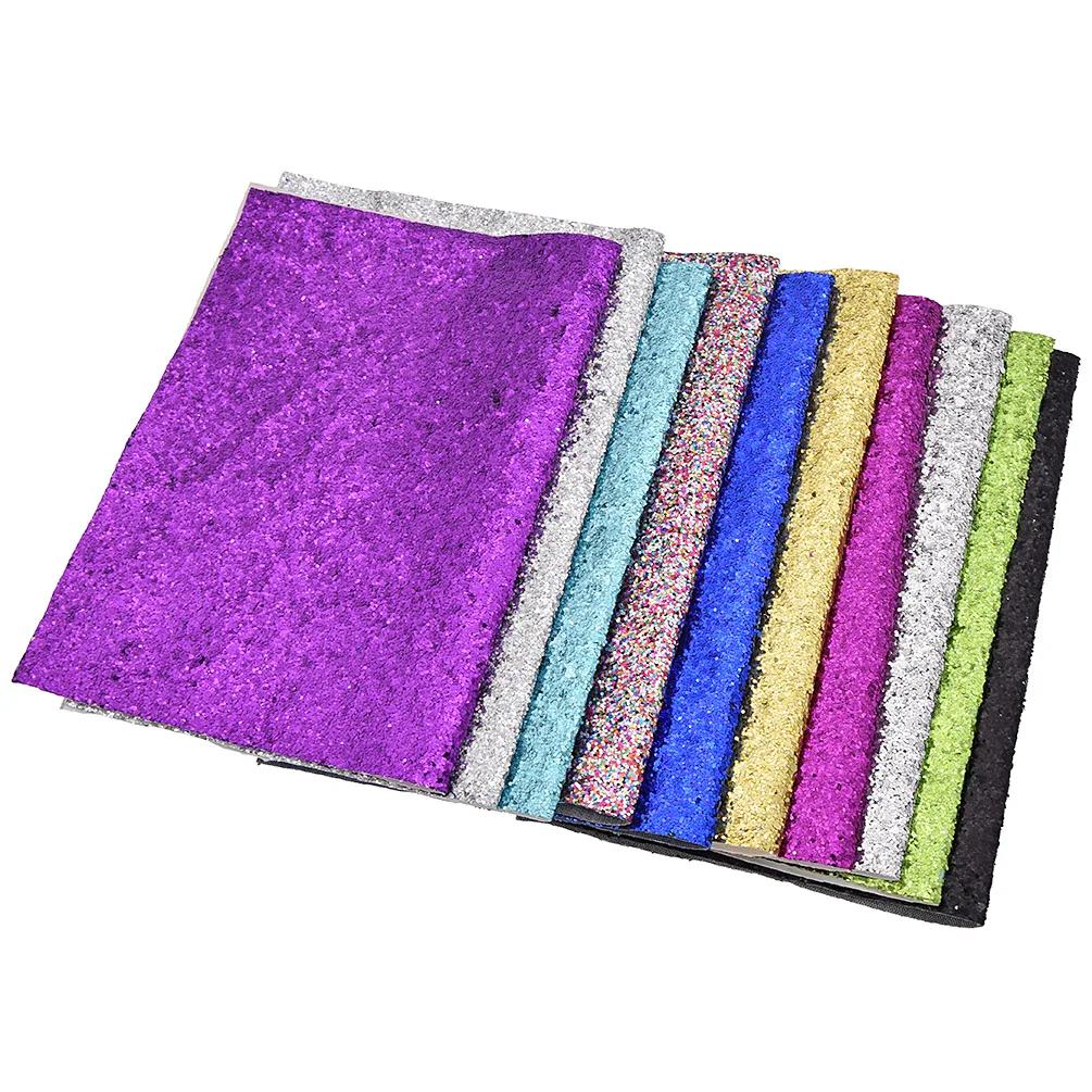 

Lychee Life A4 Glitter Leather Fabric Colorful PU Sequin Synthetic Leather DIY Home Garment Textile Sewing Cloth Accessories