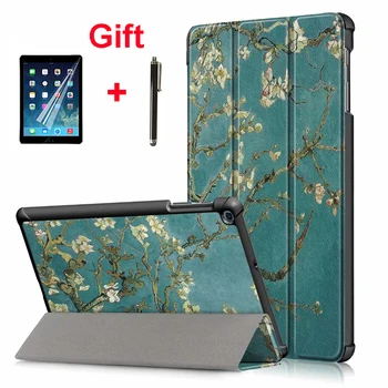 

Case for Samsung Galaxy Tab A 10.1 2019 T510-T515/Tab 10.1 2016 T580 T585 Hard Shell Flip Stand PU Leather Tablet Cover + Gift