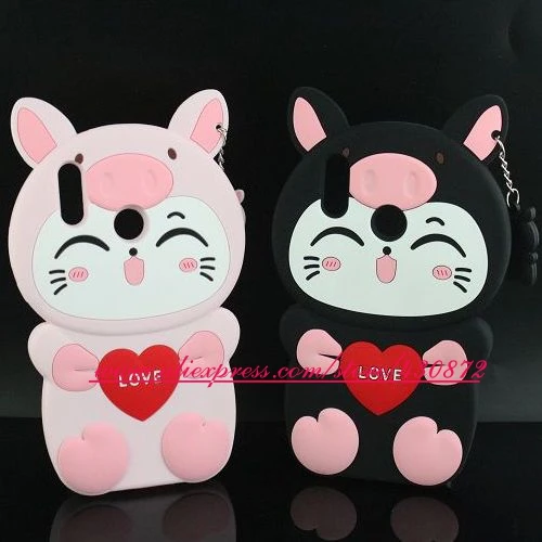 

HOT 3D Silicon Pig Cat Cartoon Case for VIVO Z5X Cute Soft Phone Cover Case for vivo Z5 X Z5X Protective Fundas