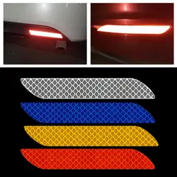 2Pcs Universal Car Reflective Sticker Warning Safety Paster Water-Resistant Car Rear Bar Decorative Sticker for Road Safety Need