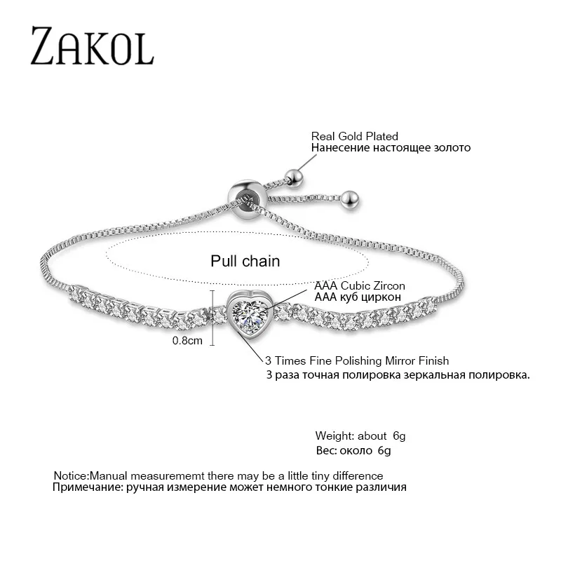 Новинка, Круглый Теннисный браслет ZAKOL для женщин, блестящие браслеты с кубическим цирконием и брелоками, женские свадебные ювелирные изделия, FSBP2140