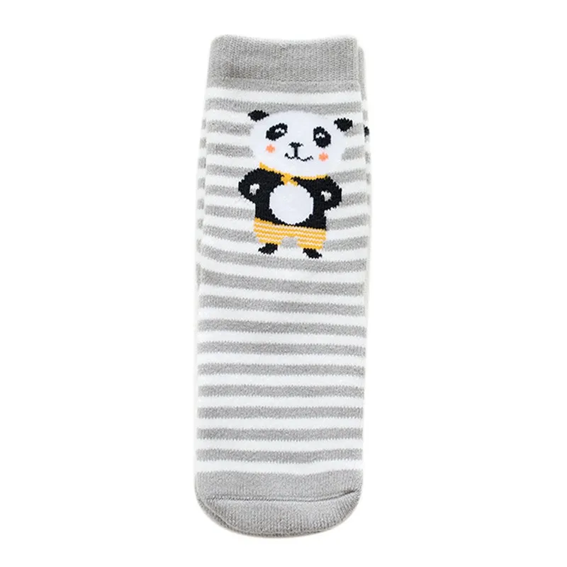 Серый New Toddler Baby Socks Kid Girls Boys Socks Cartoon Socks Soft Cotton School Sports Crew Socks - Цвет: Серый