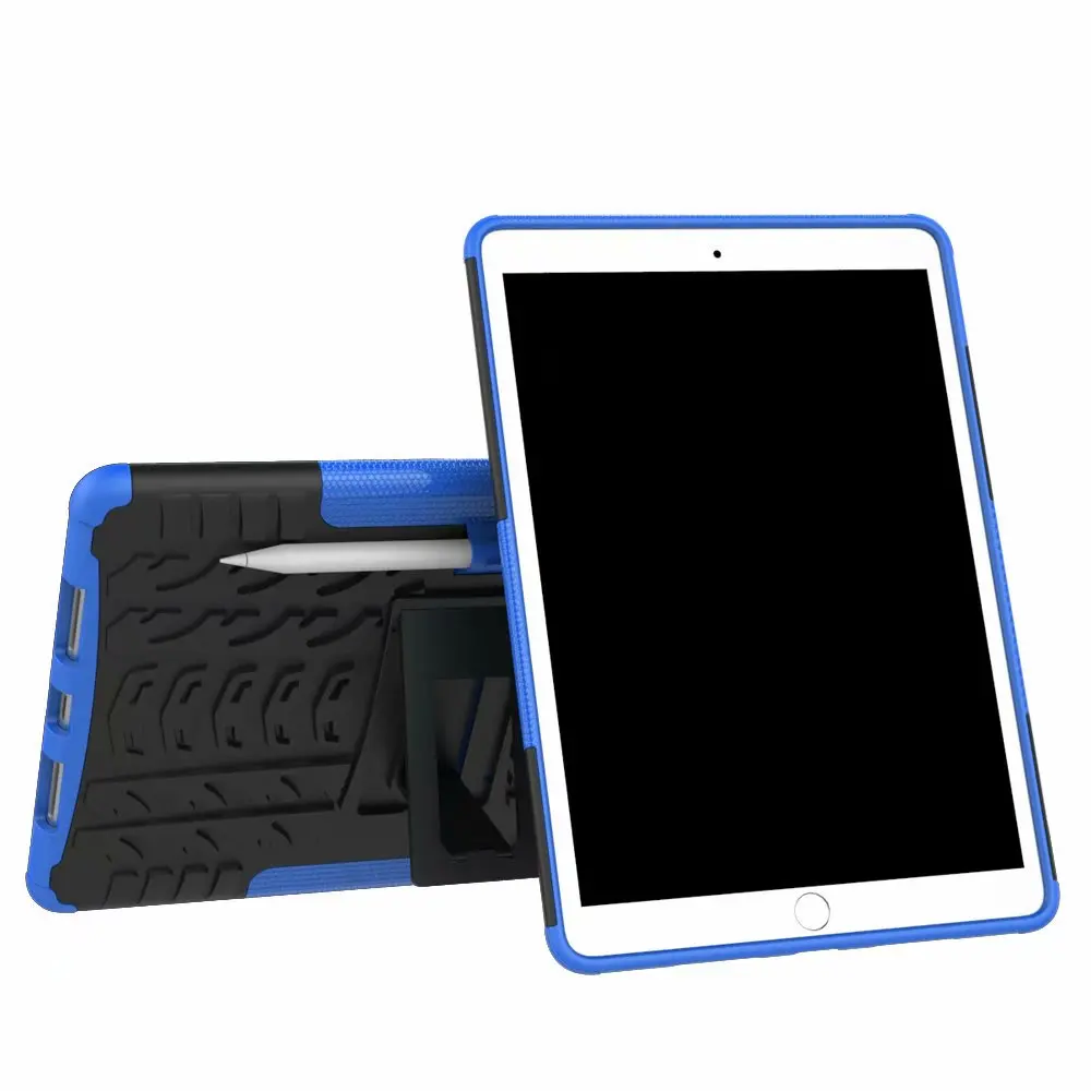 dark blue Ударопрочный сверхмощный защитный чехол для Ipad Pro 10,5 для детей безопасный ПК+ Силиконовый защитный чехол для Ipad Air 10,5 чехол планшет - Цвет: dark blue