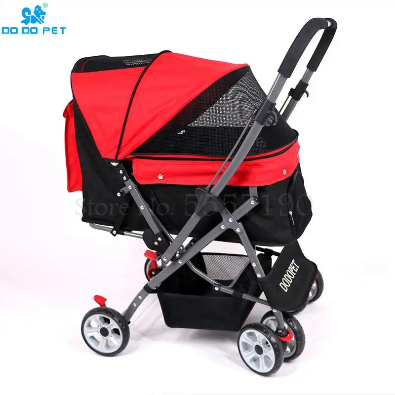 Прогулочная коляска для домашних животных переносная складная тележка собак