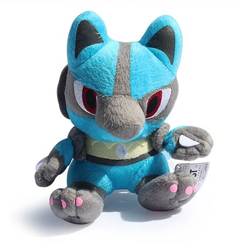 lucario 18 см мультфильм Lucario плюшевая кукла карманная игрушка детство милые мягкие куклы день рождения Рождественские подарки для детей - Цвет: lucario