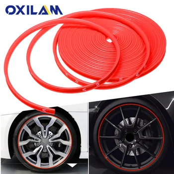 

1Pcs 8M Car Wheel Sticker Decorative Strip Rim Tire Sticker Exterior Accessories for Seat Leon 2 mk2 mk1 ibiza 6l Toledo Altea
