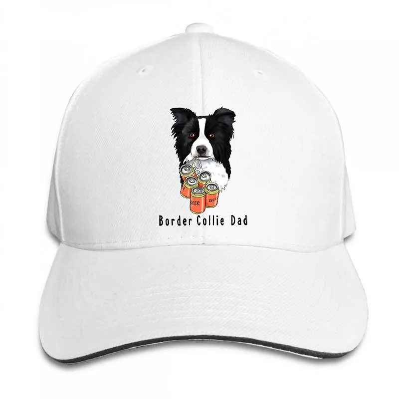 Border Collie(2) бейсболка для мужчин и женщин, бейсболки, модная Регулируемая Кепка - Цвет: 2-White