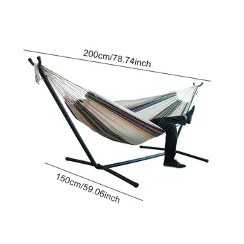 

Double Hammock Hanging Chair Large Hammock without Steel Stand for Garden Courtyard Indoors /without shelf Travel Outdoor