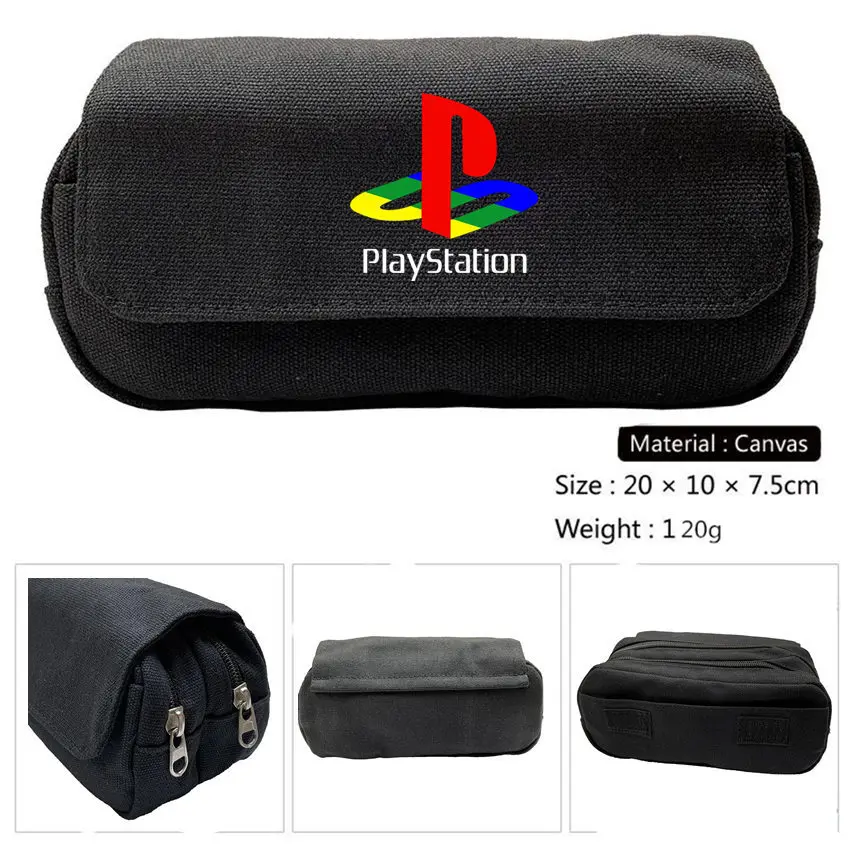 G Playstation холст школьный пенал для карандашей канцелярские сумки на молнии двойной слой макияж Чехол PS4 ручка сумка Деньги Сумка - Цвет: G