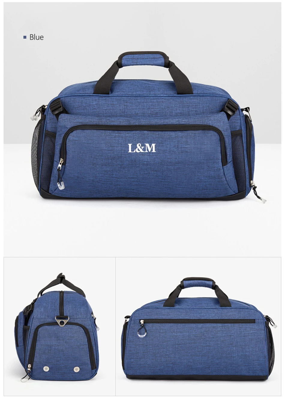 Racket Fitness Sport Gym Bag Men Women Outdoor Training Yoga Travel Handbag Oxford Waterproof Dry Wet Shoulder Bags Shoes Pocket