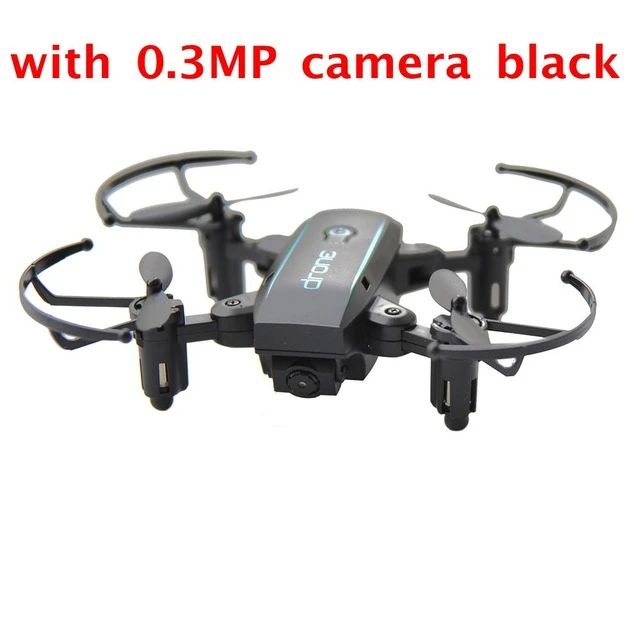 Linxtech In1601 480p 720p Мини Rc Дрон с камерой Wifi Fpv складной пульт дистанционного управления квадрокоптером вертолет игрушки - Цвет: Black 0.3MP Camera