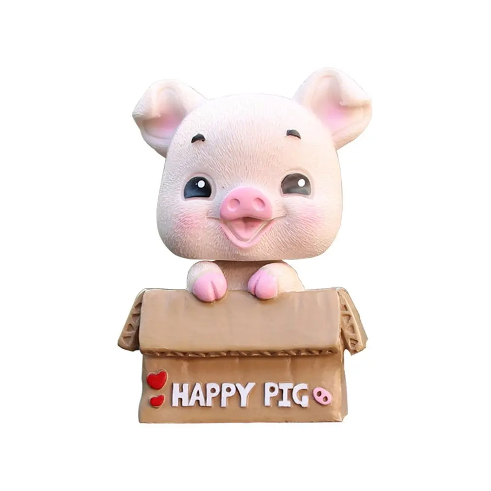 Car Decoration Cartoon Pig Small Treasure Shaking Head Cute Pet Cake Baking Decorative Ornaments | Автомобили и мотоциклы