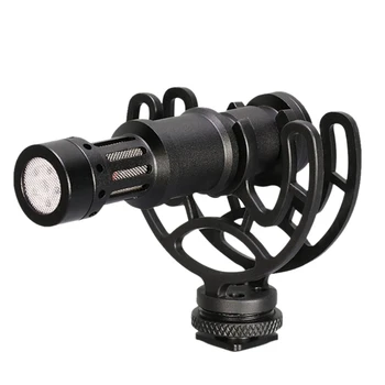 

Microphone Camera Microphone Phone Metal Mic 3.5mm Plug with Shock Mount for Canon Nikon Sony DV DSLR and Smartphone