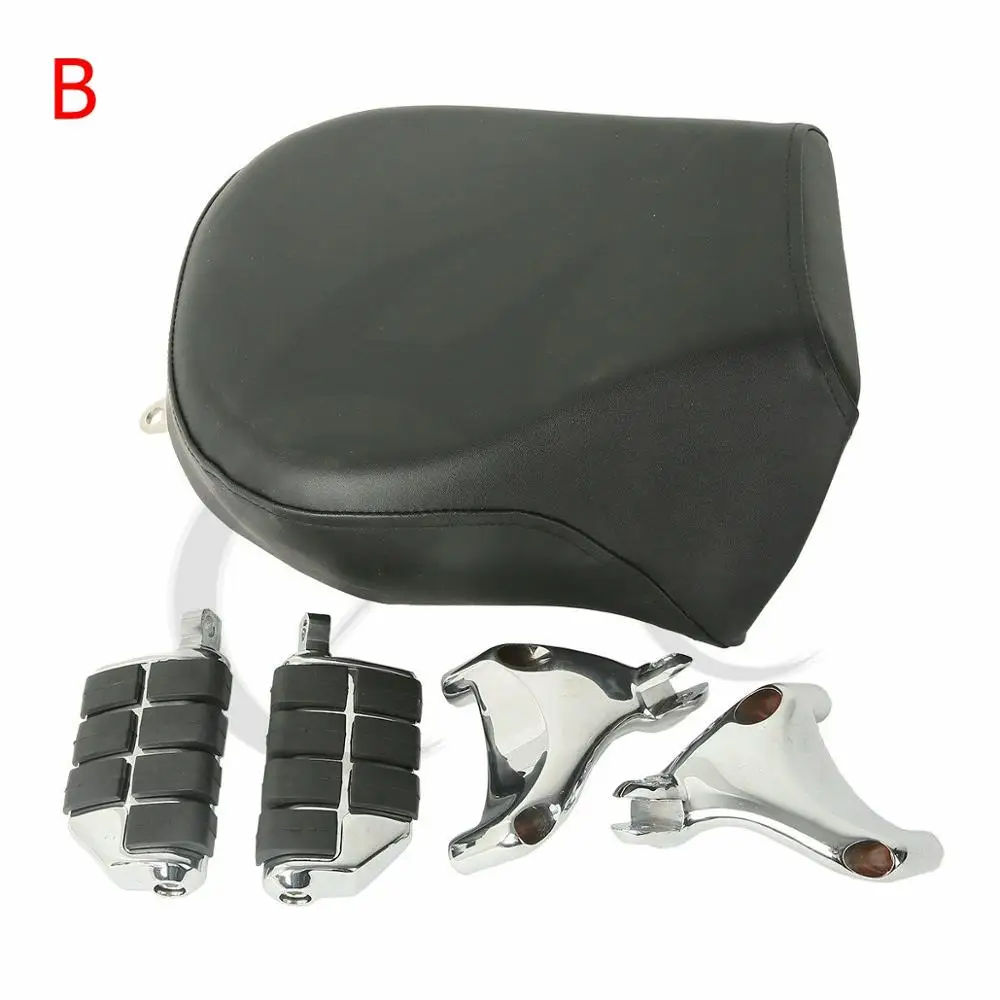 B Подножки для заднего сиденья мотоцикла для Harley Sportster XL 1200 883 Iron883 2007 - Цвет: B