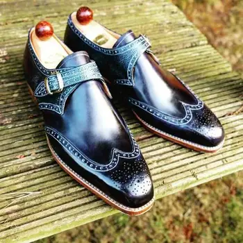 

Men Pu Leather Shoes Casual Shoes Dress Shoes Brogue Shoes Spring Ankle Boots Vintage Classic Male Casual AH016