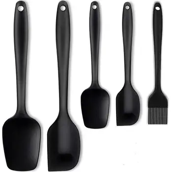 

Silicone Pastry Spatula, Set Of 5 Heat Resistant Silicone Kitchen Spatula 500 F For Pastry Spatula Cooking, Spatula Spoon, Anti-