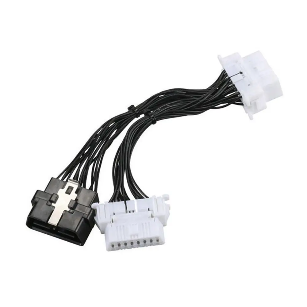 Авто 16 Pin OBD2 OBDii OBD 2 разветвитель Удлинительный кабель папа-мама Женский Y для ELM327