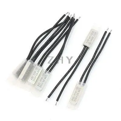 

6 Pieces Bimetal Temperature Switch Thermostat 60 Degree Celsius NC KSD9700