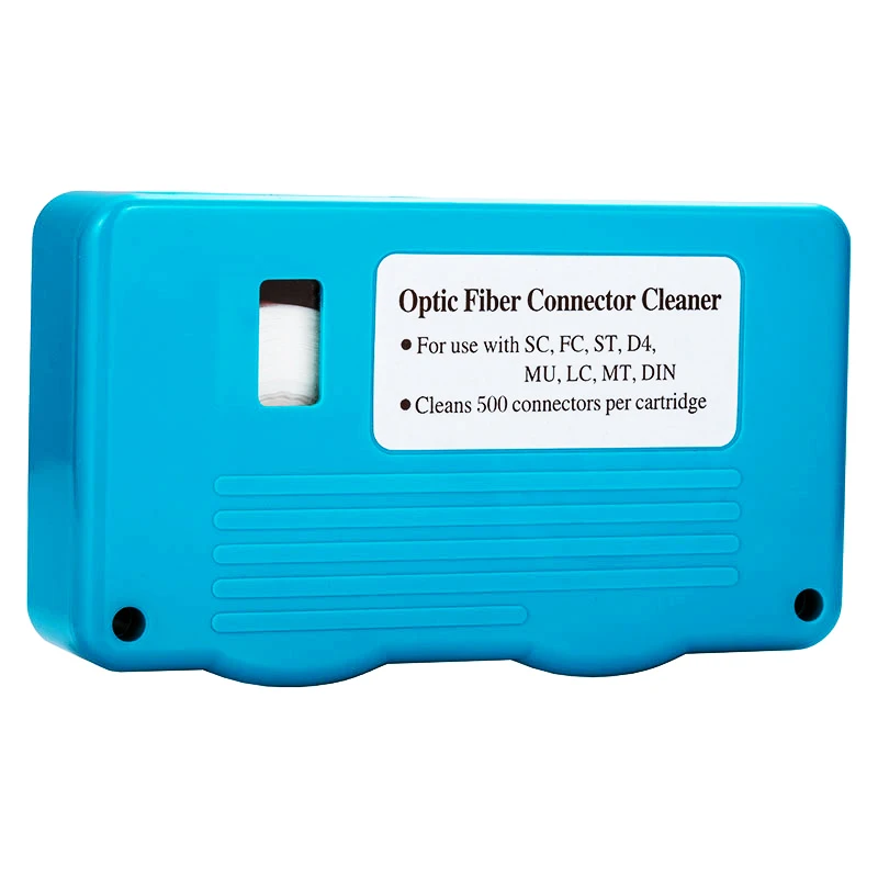 Universal Fiber Optic Connector Cassette Cleaner Tool Box, Fiber Cleaning, 1.25mm, 2.5mm, SC, ST, FC, LC