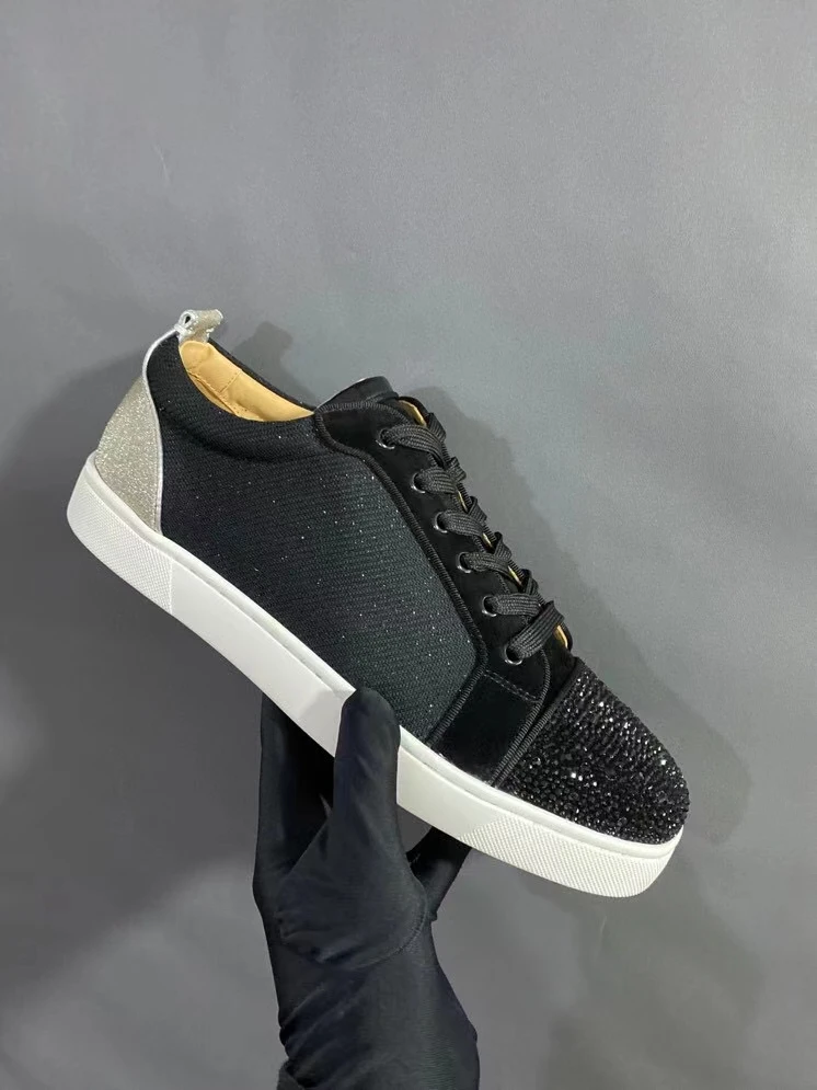 Brand Beertola Spring Manual Sports Shoes For Men Black Crystal Casual Flats Style Loafers Walking Party Sneakers Mixed Color 6